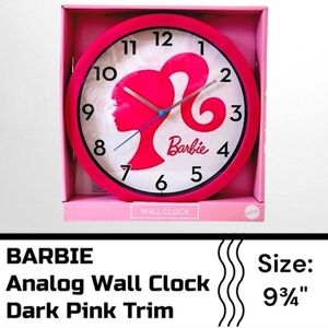 Mattel Barbie Dark Pink Wall Clock